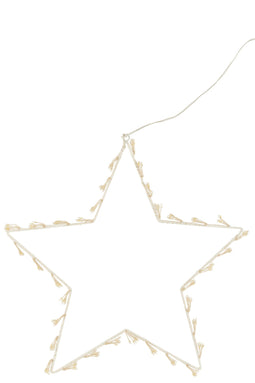 STAR DECO LED METAL WHITE L