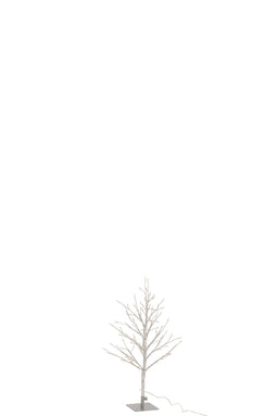 BARE TREE+LED METAL SILVER S