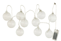 GARL 10BALLS+LED GL RIB TRANSP