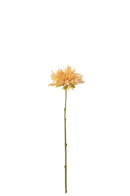 J-Line bloem Chrysant Mini - kunststof - lichtoranje - 24 stuks