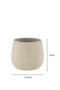 FLOWERPOT DOT ROUGH CER GREY M