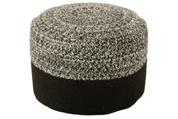 POUF MIAMI STRIP OUT POL BLK/W
