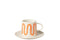 CUP + SAUCER CURVE PORC ORANGE