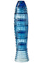 FISH CUPS GLASS HIGH BLUE