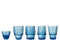 J-Line Vis bekers - drinkglas - transparant & hoogblauw - woonaccessoires