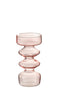 J-Line vaas Luna - glas - roze - small