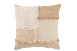 CUSHION YING COTTON WHITE/BEI