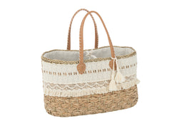 BEA BAG LACE+TASS JU NAT/WHT L