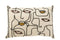 CUSHION FACES COT CRM/BRN/BLCK