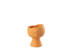 J-Line bloempot Ennya - porselein - oranje - Ø 11.00 cm