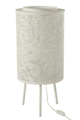 LAMP METAL PERFOR METAL WHT