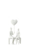 COUPLE SIT HEART BALL POL WH