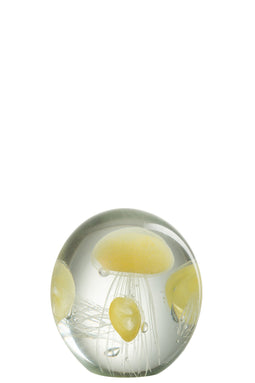 J-Line presse-papier 3 Kwal - glas - geel