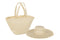 S/2 BEACH BAG + HAT PAPER NAT