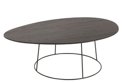 J-Line salontafel Ovaal - hout/metaal - donkerbruin