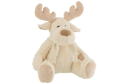 REINDE+SCARF SIT TEX WHI/BEI L