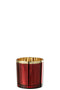 HURRICANE GOLD RIM GLASS RED L