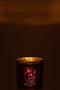 HURRICANE GOLD RIM GLASS RED L