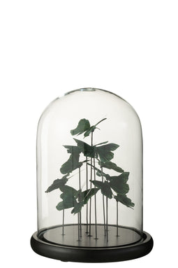 BELL JAR BUT GL DARK GRN L