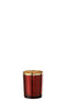HURRICANE GOLD RIM GLASS RED M