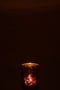 HURRICANE GOLD RIM GLASS RED M