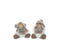 J-Line figuur Meisjes Zittend Hoed Vacht - polyester - wit/bruin - 2 stuks