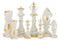 J-Line decoratie Schaakstuk - polyresin - creme/goud - L - 4 stuks