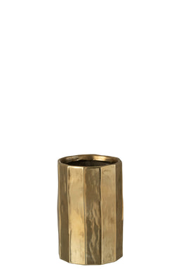 FLOWER POT ARY CLAY GOLD M