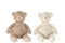 J-Line pluche Beer - textiel - wit/beige - 2 stuks