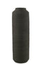 VASE CYLINDRICAL CLAY BLACK L