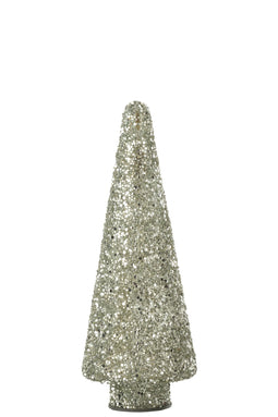 XMAS TREE GLITTER GL SILVER S