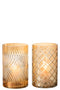 J-Line kerstboom - glas - goud/transparant - small