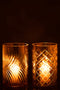 J-Line kerstboom - glas - goud/transparant - small