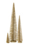 J-Line kerstboom - glas - goud/transparant - small
