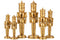 J-Line kerstboom - glas - goud/transparant - small