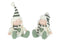 J-Line figuur Jongen En Meisje Hart Strepen - textiel - groen/beige - 2 stuks