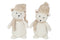 J-Line figuur Beer Hoed Sjaal - textiel - beige - large - 2 stuks