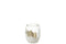 CANDLEHOLDER WAVY GL TR/WH M