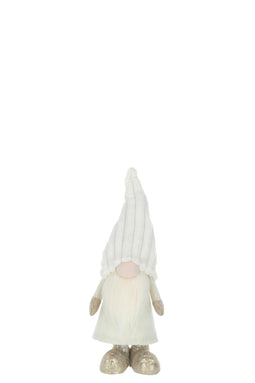 J-Line figuur Kabouter Veren - textiel - beige - small