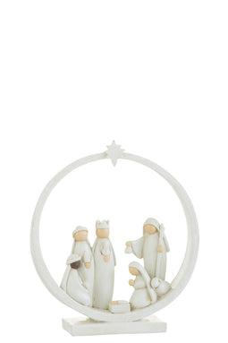 NATIVITY IN CIRCLE RES WH
