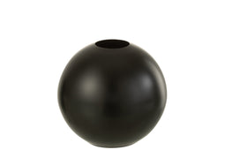 VASE ROUND MET BL L