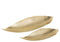 J-Line Blad plateau - dienblad - metaal - goud - large - woonaccessoires