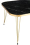 COFFEE TABLE PB/METAL GOLD/BL