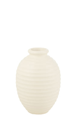 FLOWER POT OVAL TERRACOTT WH S