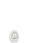 J-Line Kerststal In Steen Wit/Goud Small - 10 x 7 x 12 cm