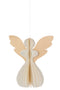 J-Line hanger Engel - papier - creme/wit - large - 3 stuks