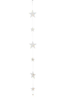 HANGER STARS COT MACHE WH/GD