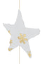HANGER STARS COT MACHE WH/GD