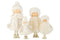 J-Line figuur Meisje Staand - textiel - wit - large - 2 stuks