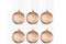 J-Line kerstbal Geribbeld - glas - lichtbruin - small - doos van 6